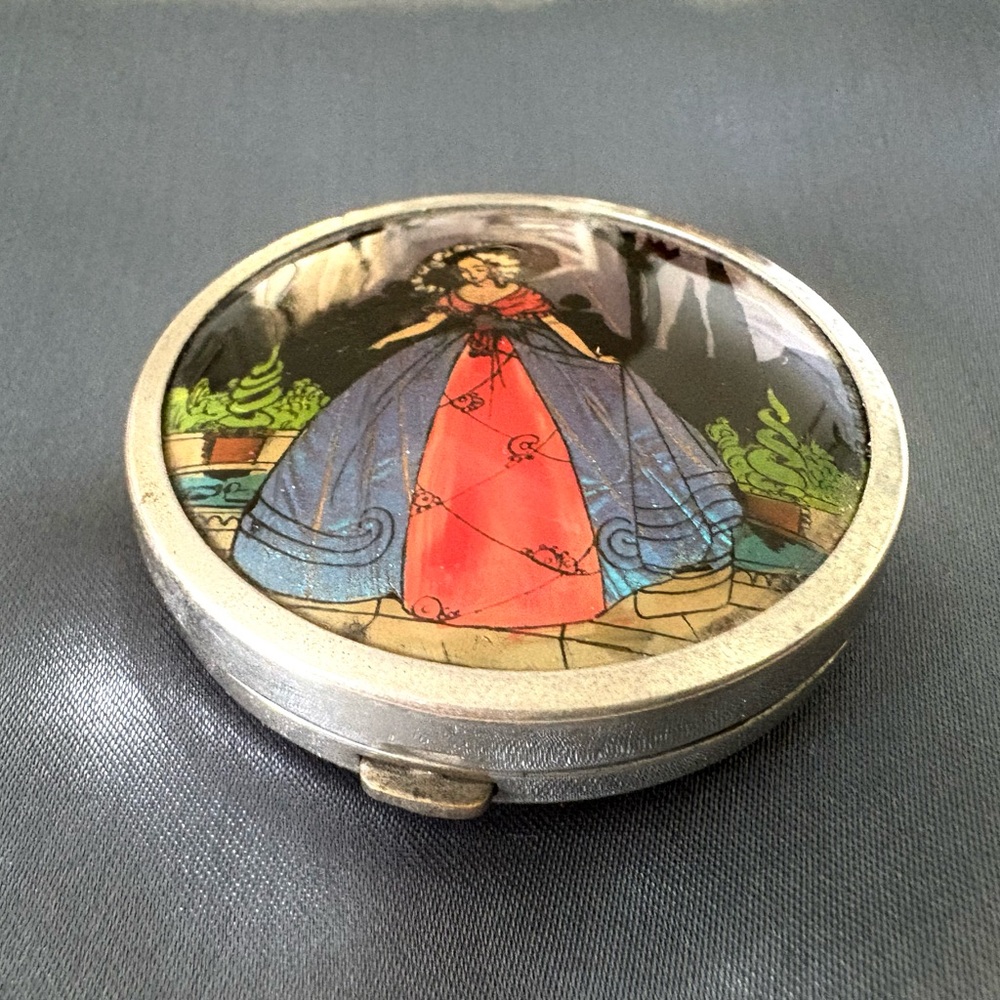 Vintage Deco Ladies Makeup Compact Marked British Made - Picture 4 of 7